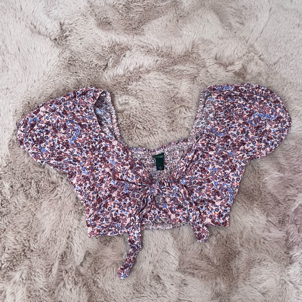 Wild Fable Multicolor Floral Puff Sleeve Blouse
